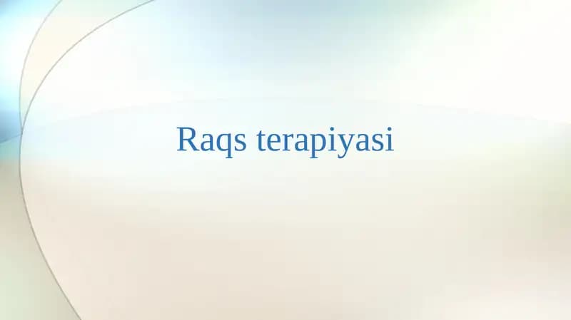 Raqs terapiyasi