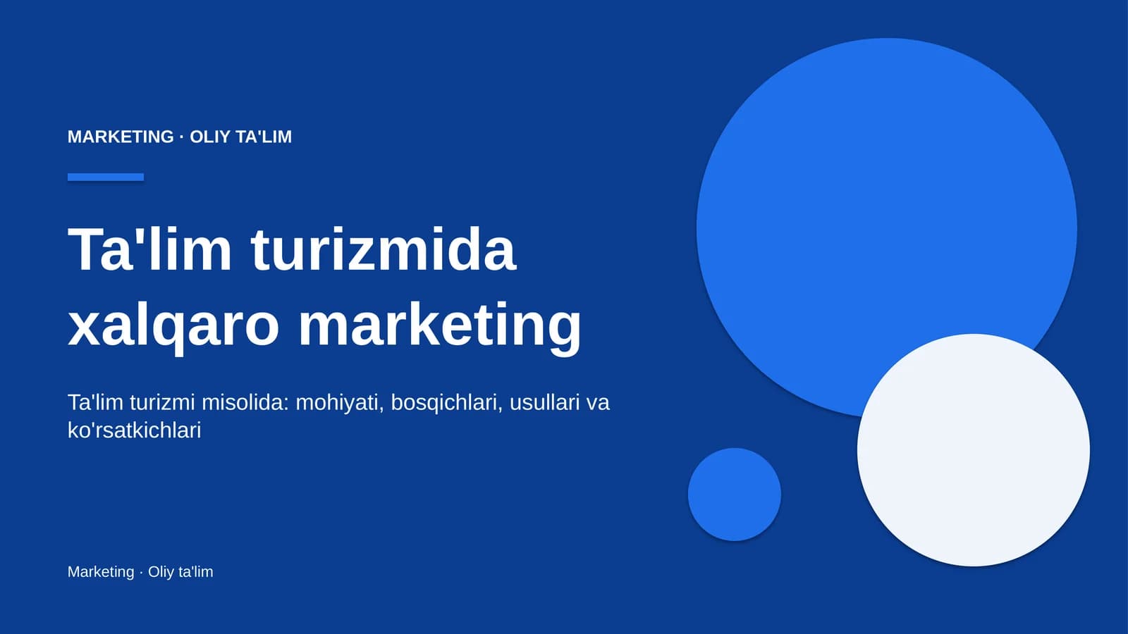 ta'lim turizmida xalqaro marketing 4543