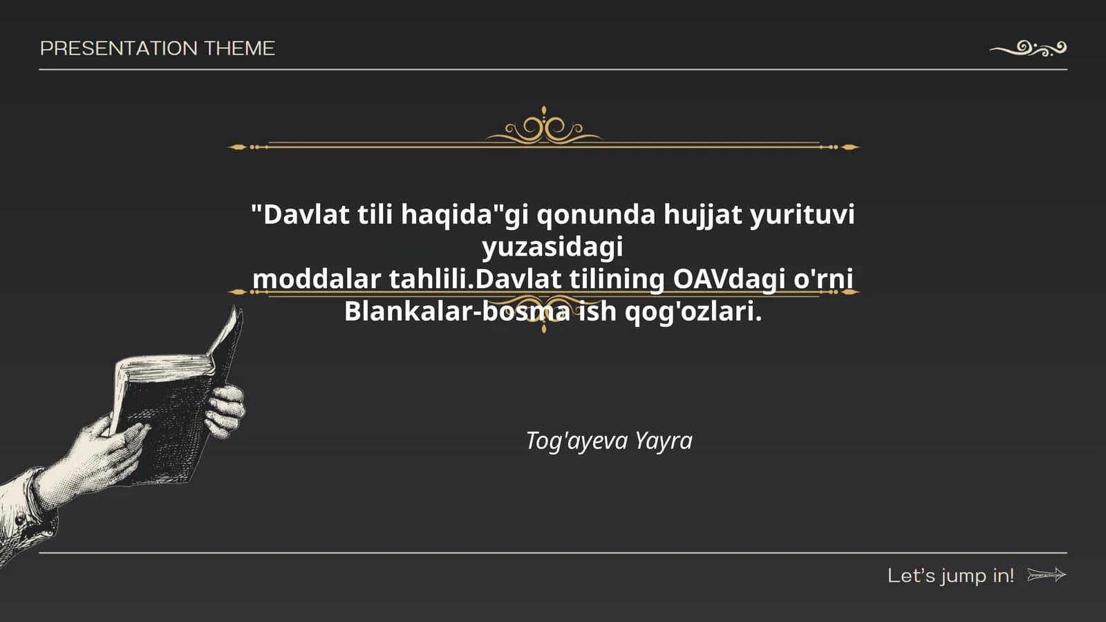 Davlat tili haqida
