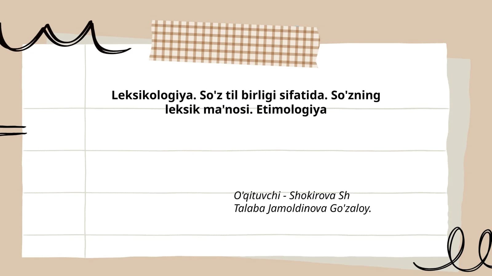Leksikologiya