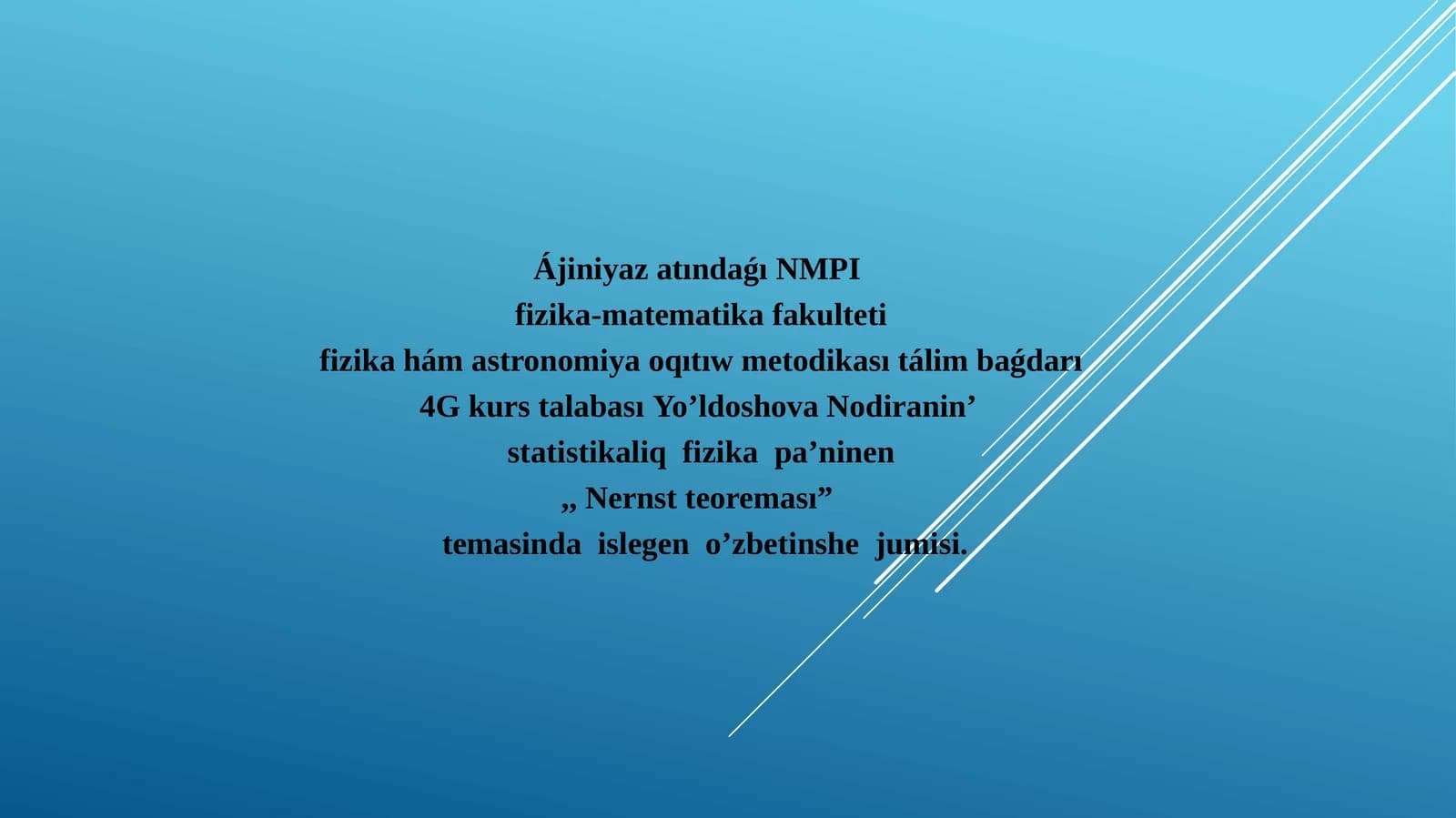 Nernst teoreması