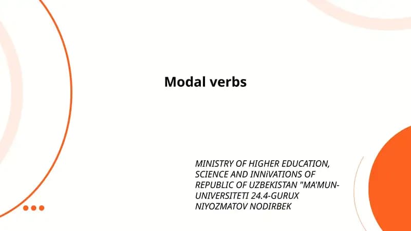 Modal verbs
