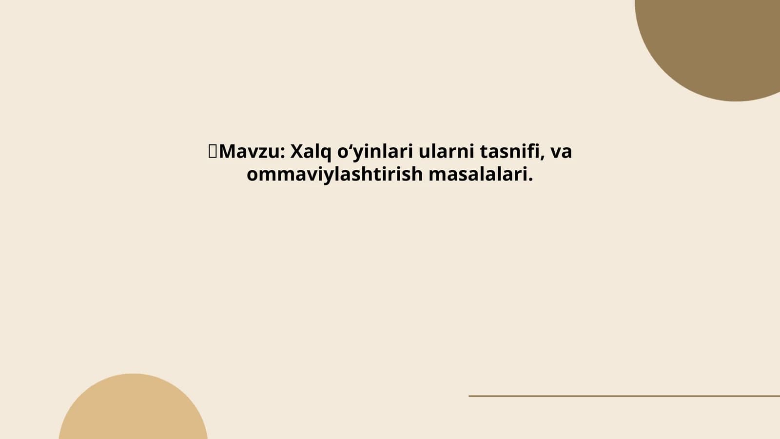 Xalq o'yinlari