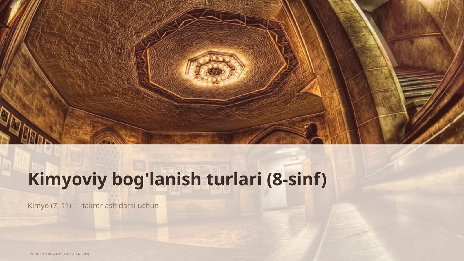 Kimyoviy bog'lanish turlari (8-sinf)