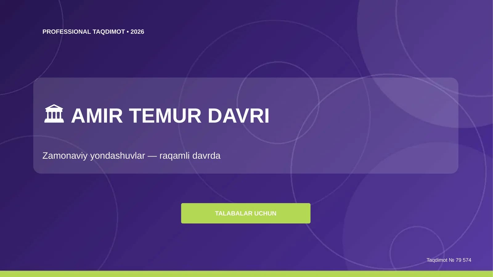 AMIR TEMUR DAVRI