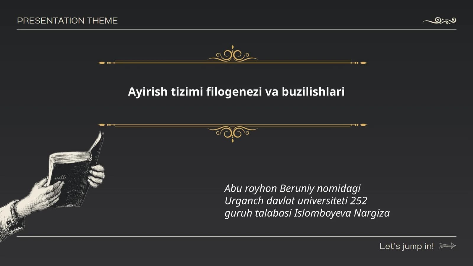 Ayirish Tizimi Filogenezi va Buzilishlari