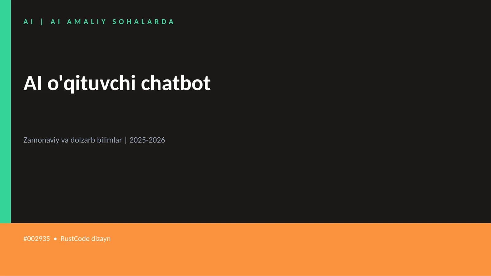 AI o'qituvchi chatbot
