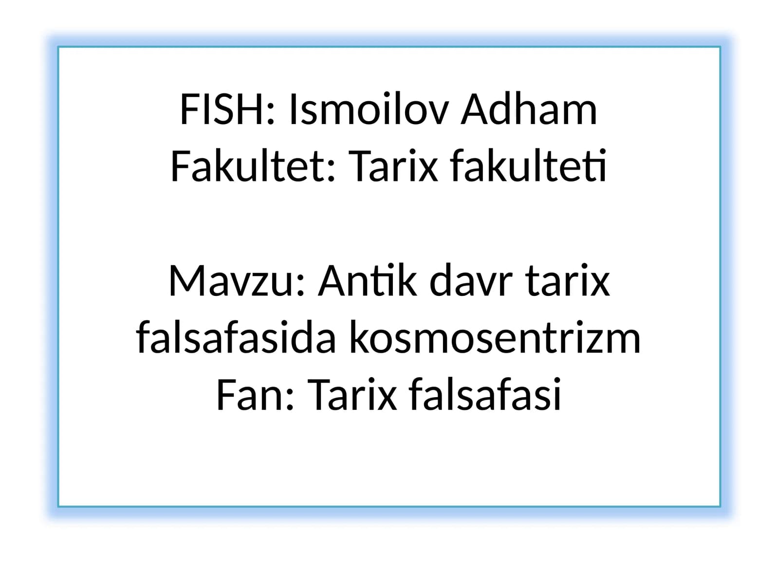 Antik davr tarix falsafasida kosmosentrizm