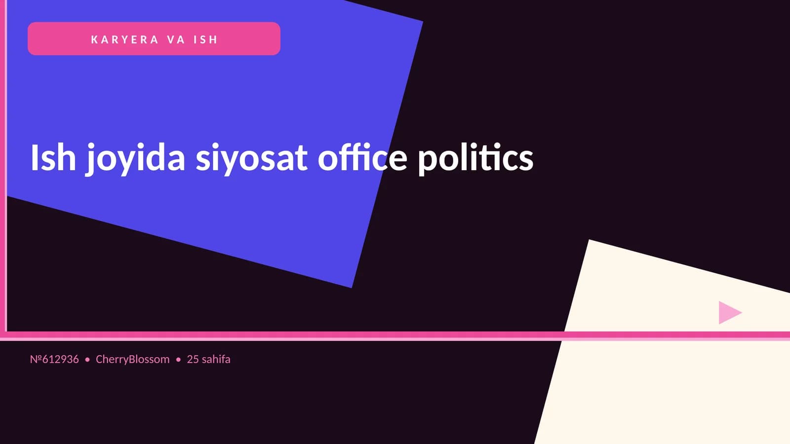 Ish joyida siyosat office politics