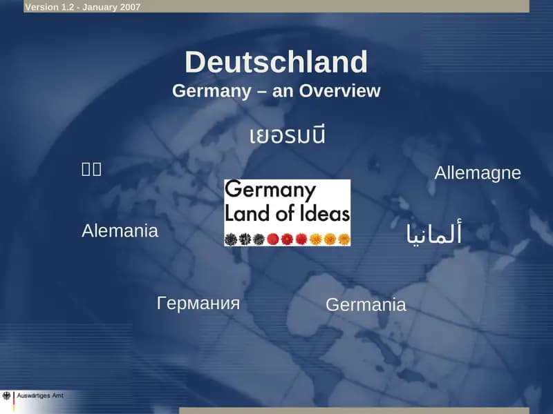 DeutschlandGermany – an Overview