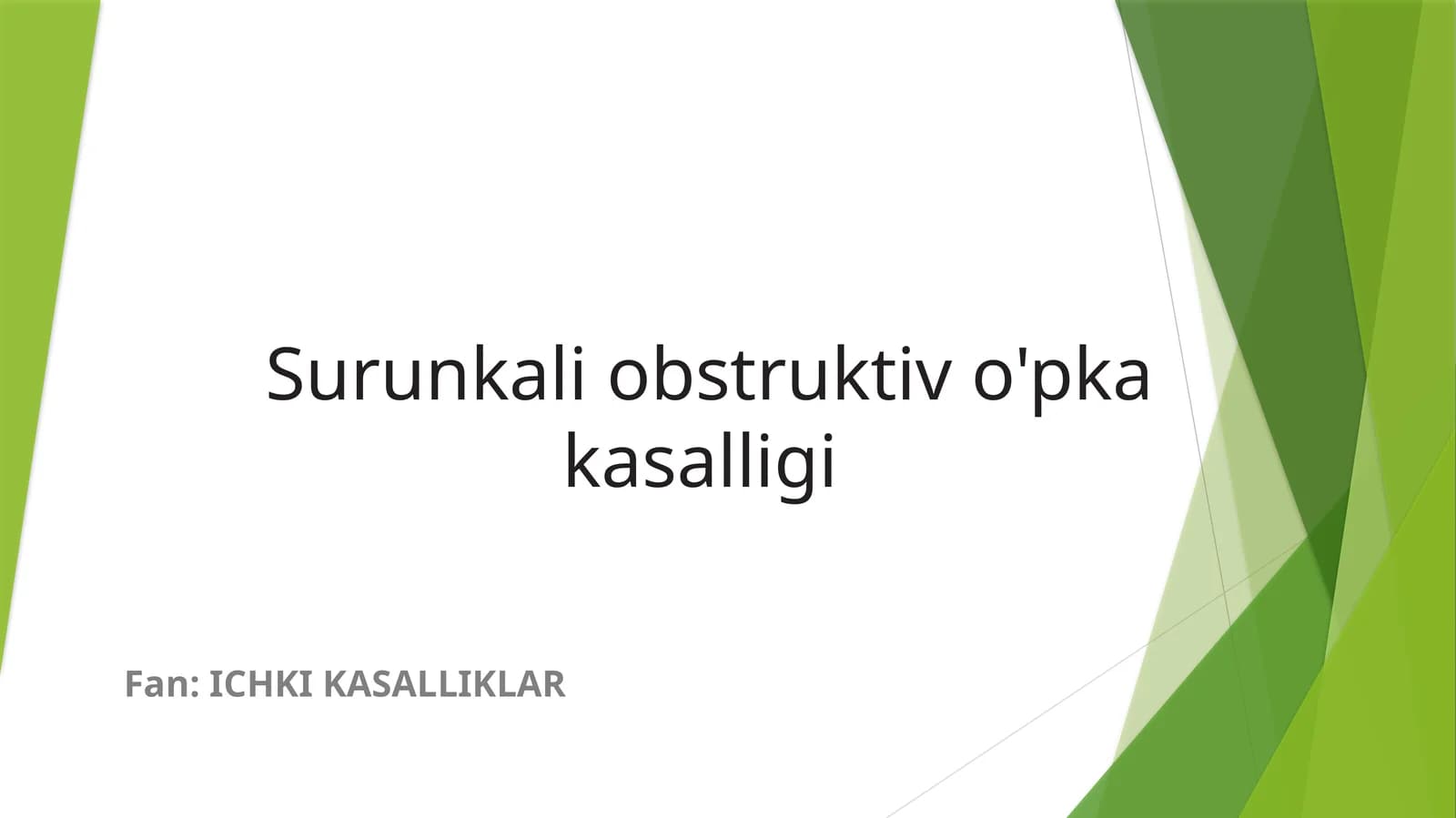 Surunkali obstruktiv o'pka kasalligi