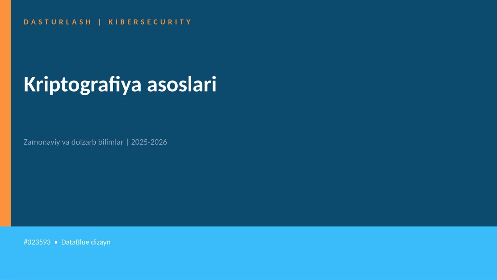 Kriptografiya asoslari