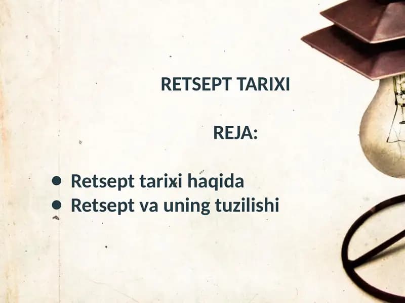 Retsept Tarixi