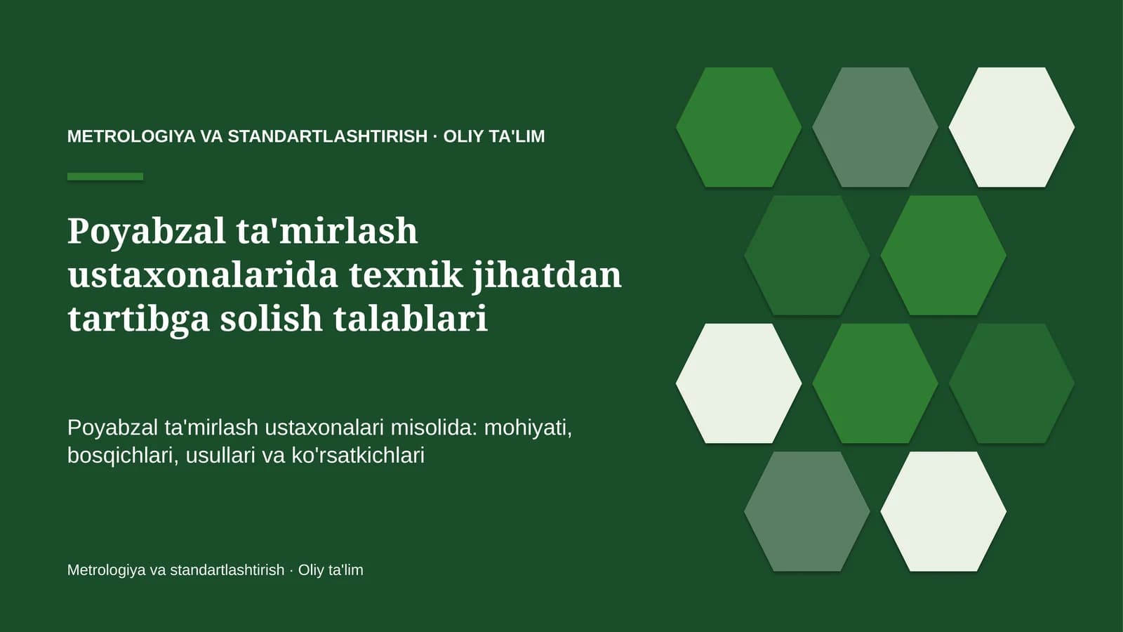 poyabzal ta'mirlash ustaxonalarida texnik jihatdan tartibga solish talablari 9034