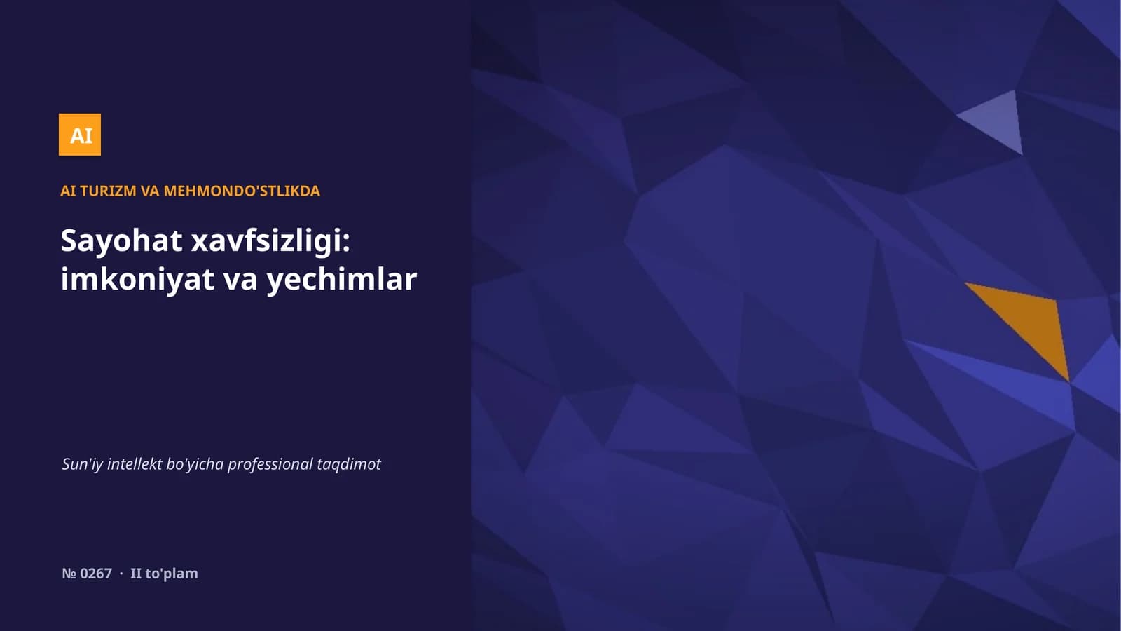 AI TURIZM VA MEHMONDO'STLIKDA