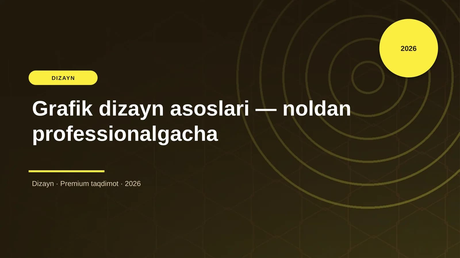 Grafik dizayn asoslari — noldan professionalgacha