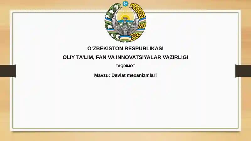 Davlatmexanizmlari