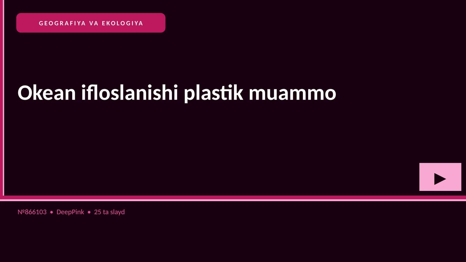 Okean ifloslanishi plastik muammo