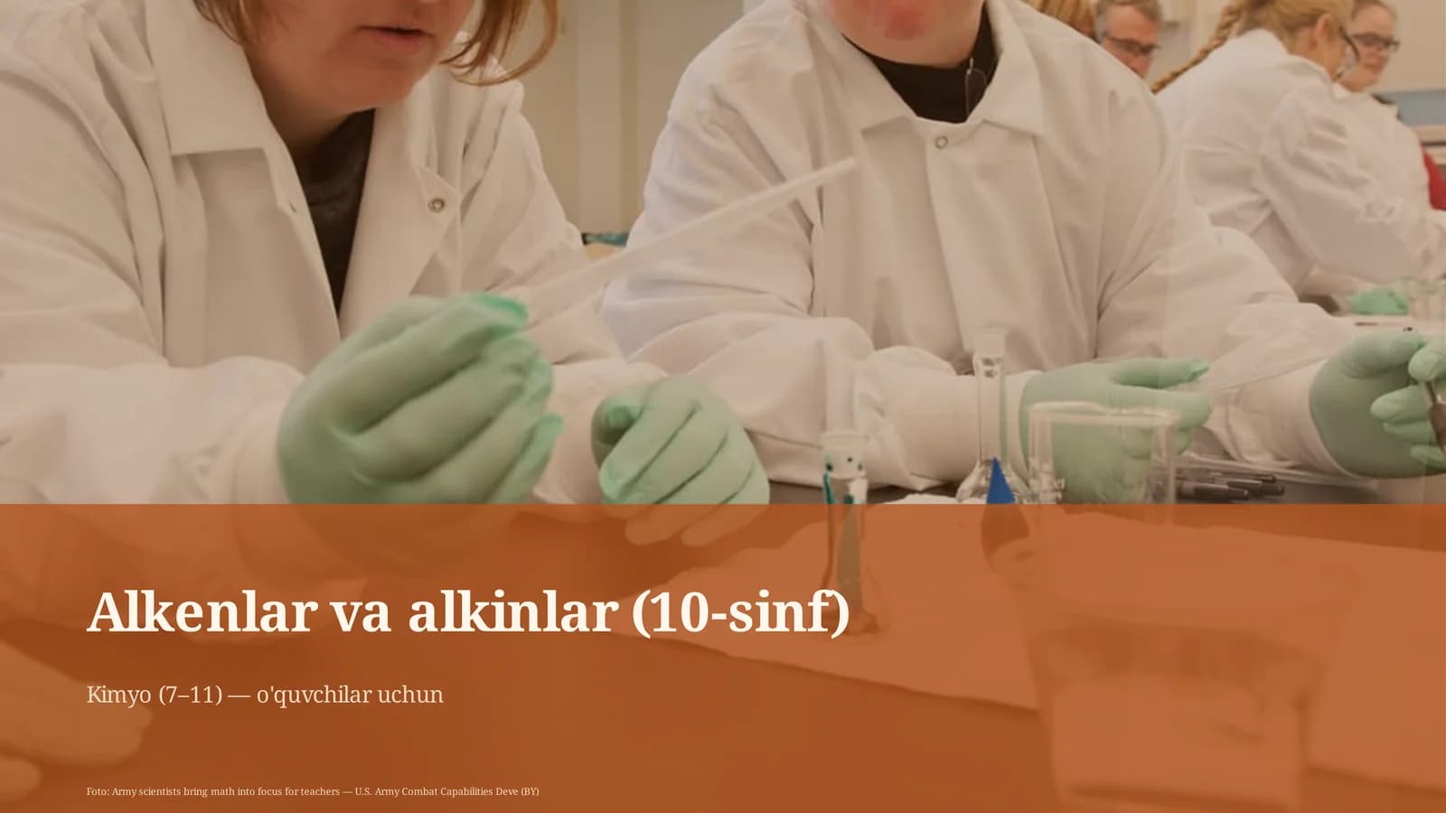 Alkenlar va alkinlar (10-sinf)