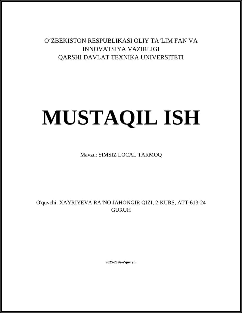 Simsiz lokal tarmoq