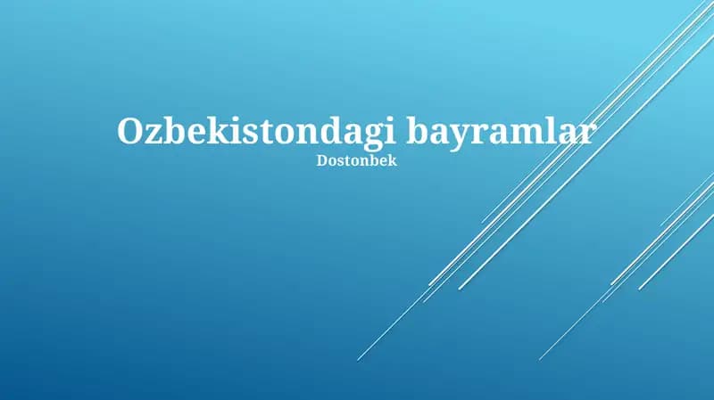 Navruz: Uzbek Bayrami