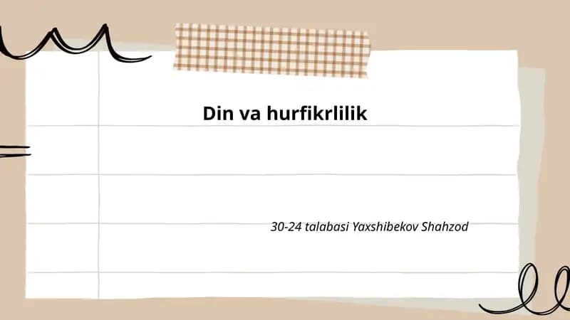 Din va hurfikrlilik