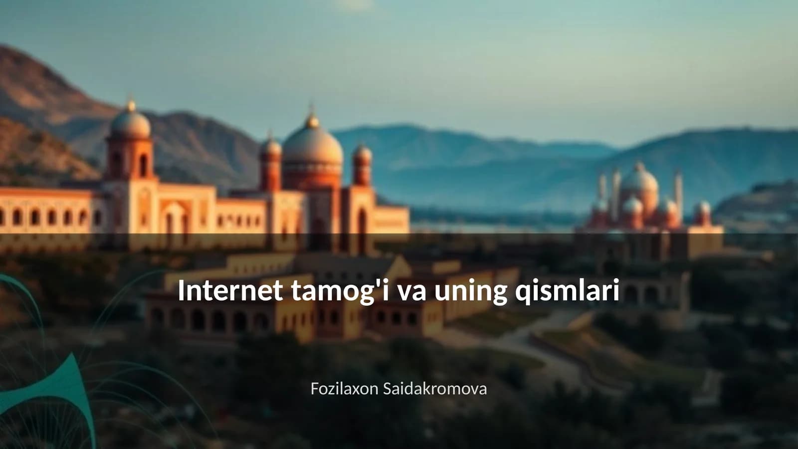 Internet tamog'i va uning qismlari