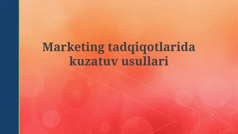 Kuzatuv usullari