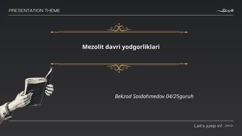 Mezolit davri yodgorliklari