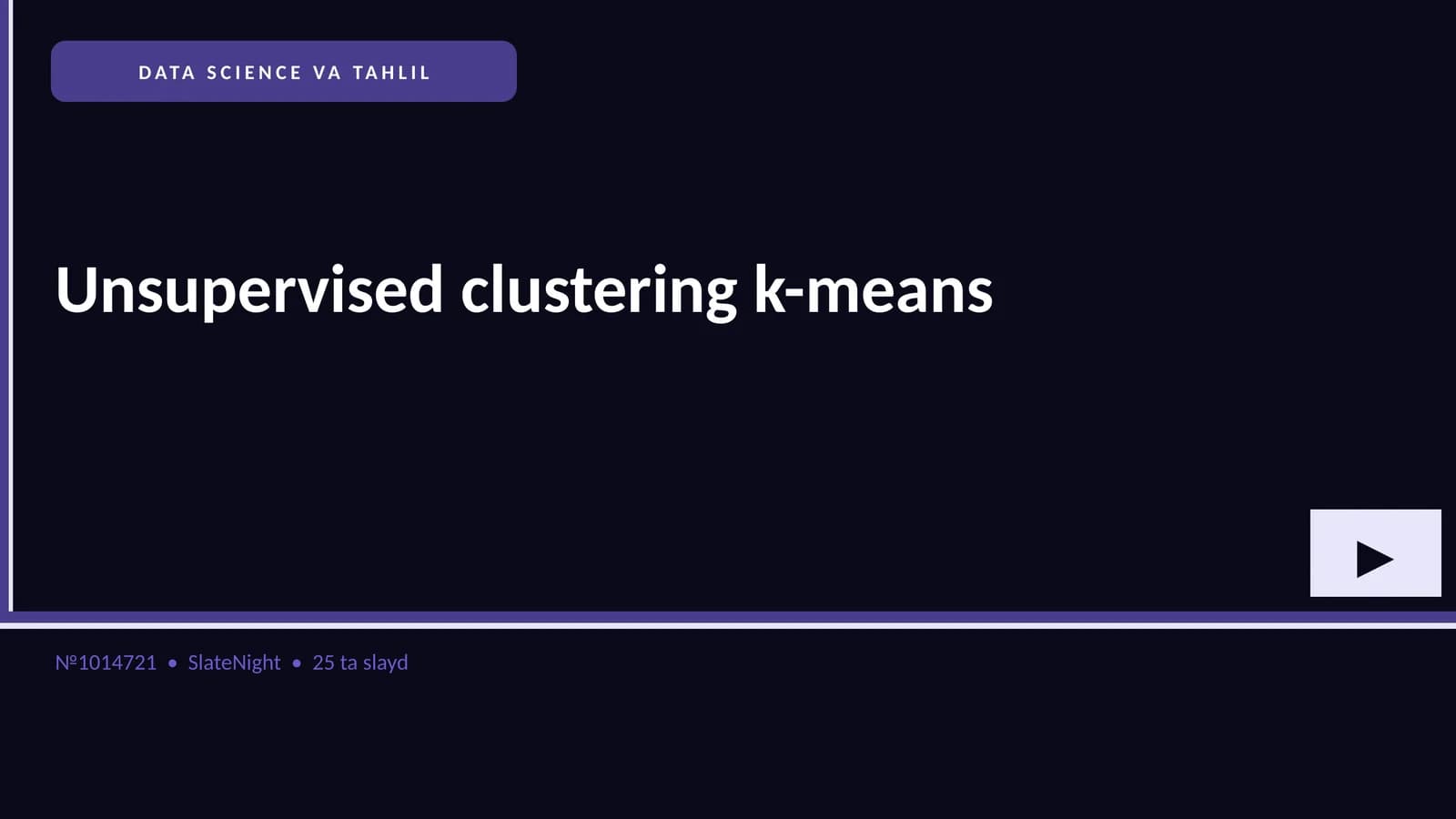 Unsupervised clustering k-means
