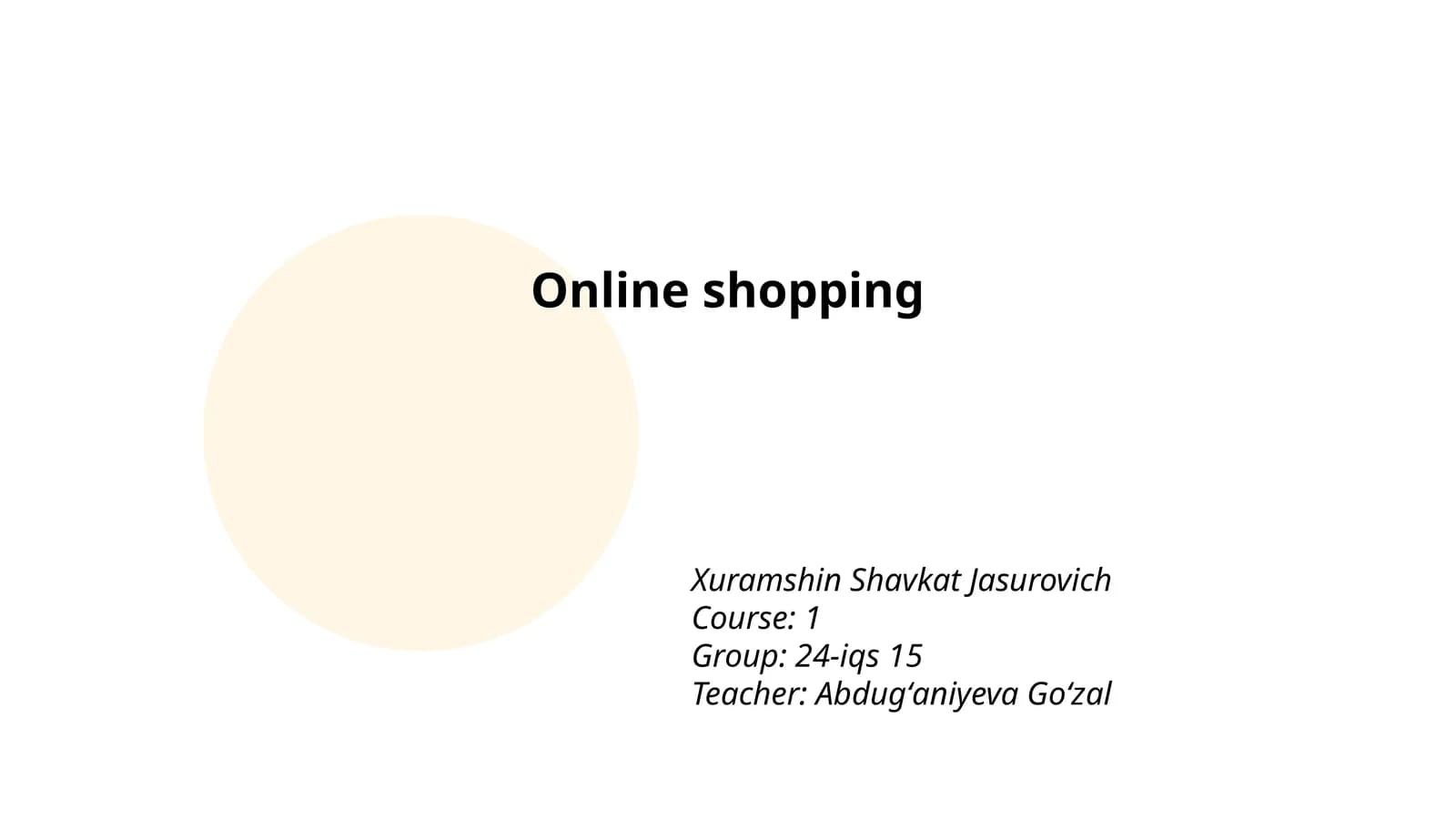Online Shopping Evolution