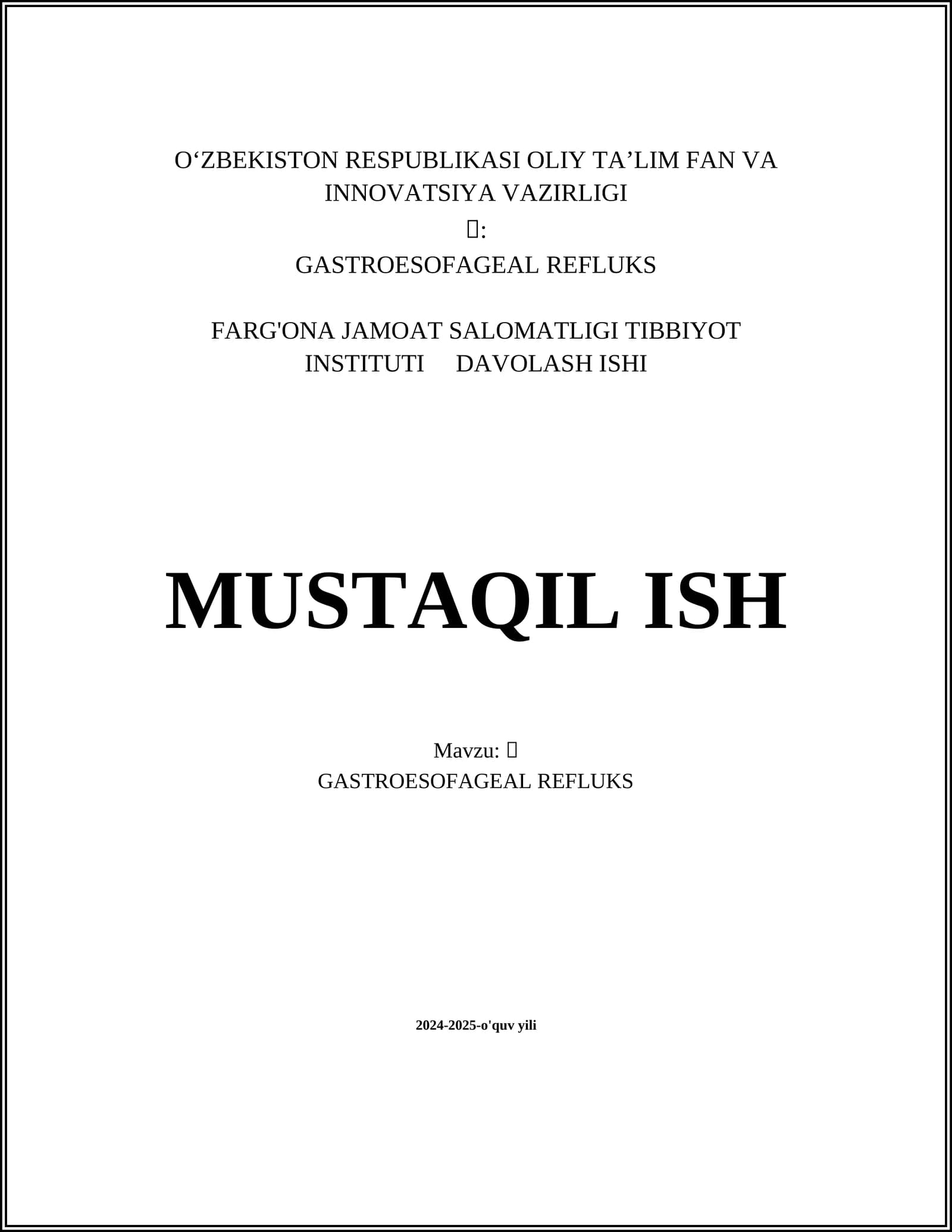 GASTROESOFAGEAL REFLUKS