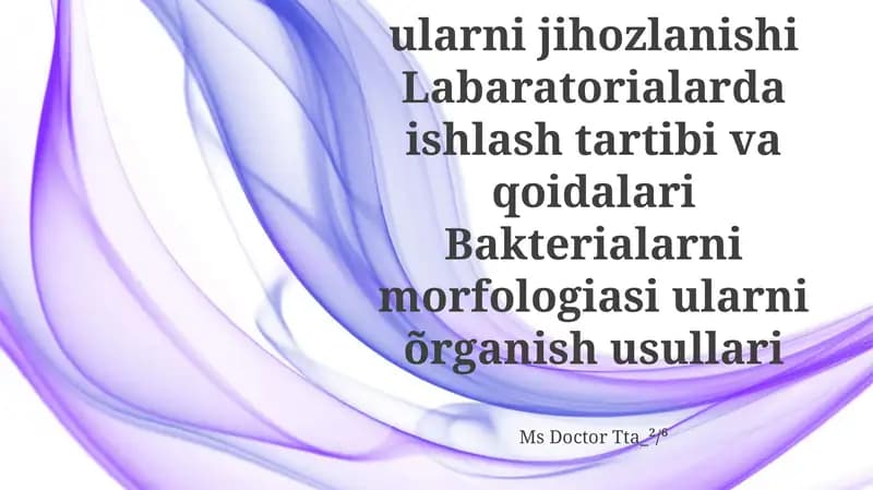 Mikrobiologiya va Virusologiya Laboratoriyalari va Uskunalari