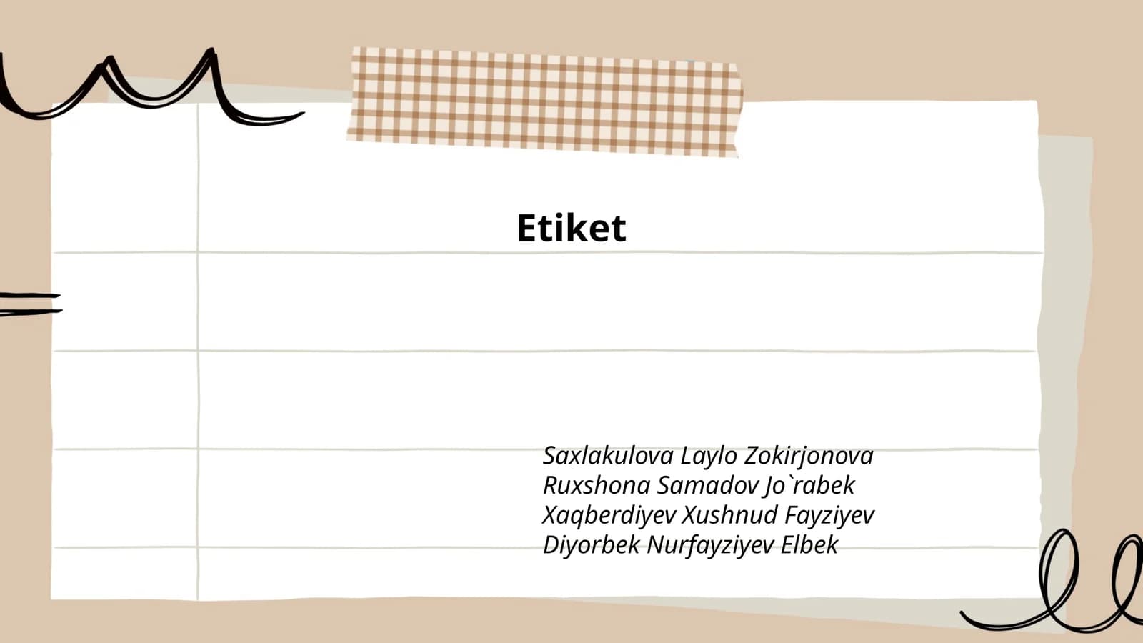 Etiket
