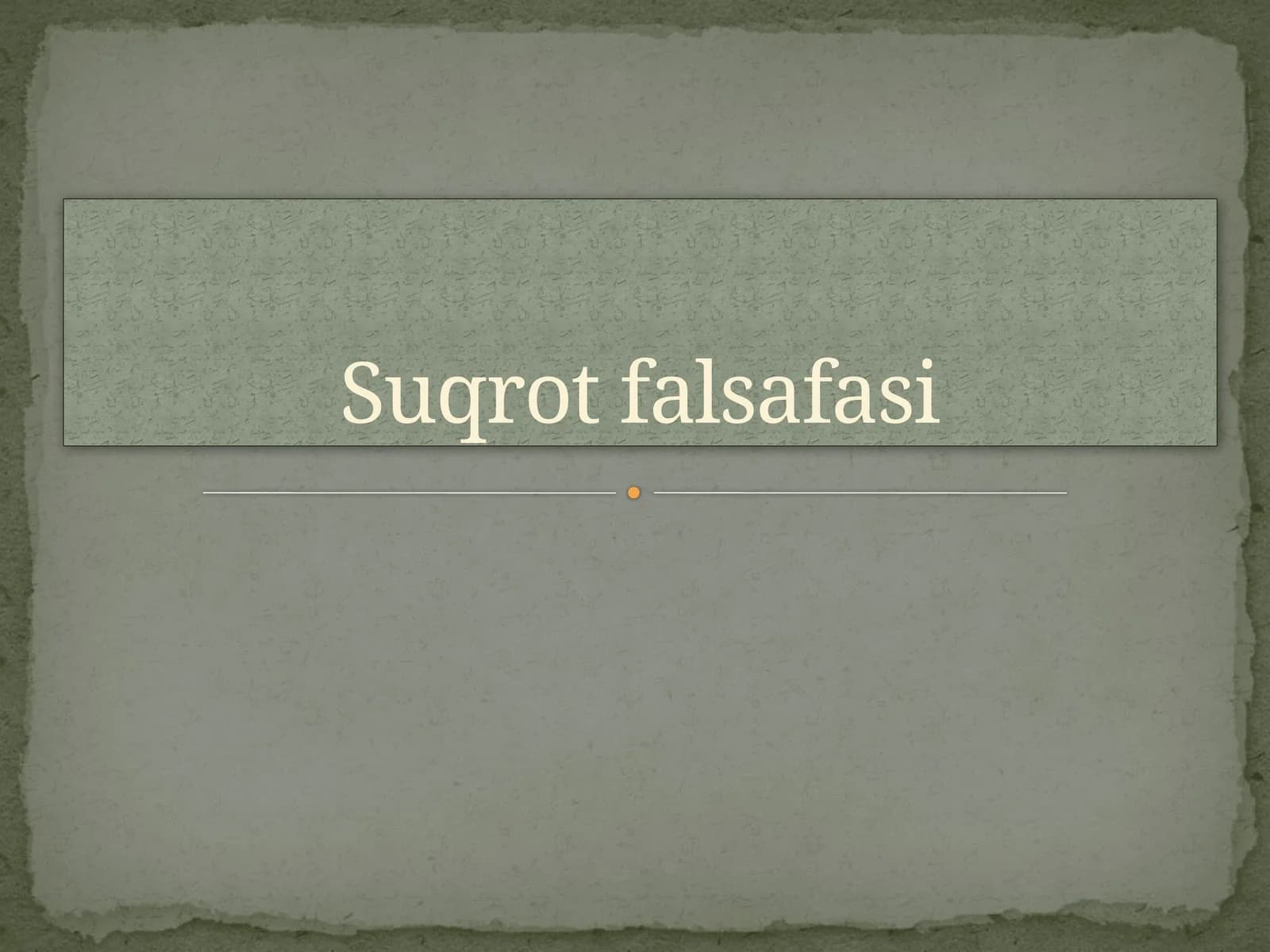 Suqrot falsafasi