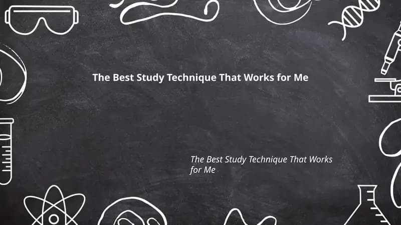 The Best Study Technique That Works for Me