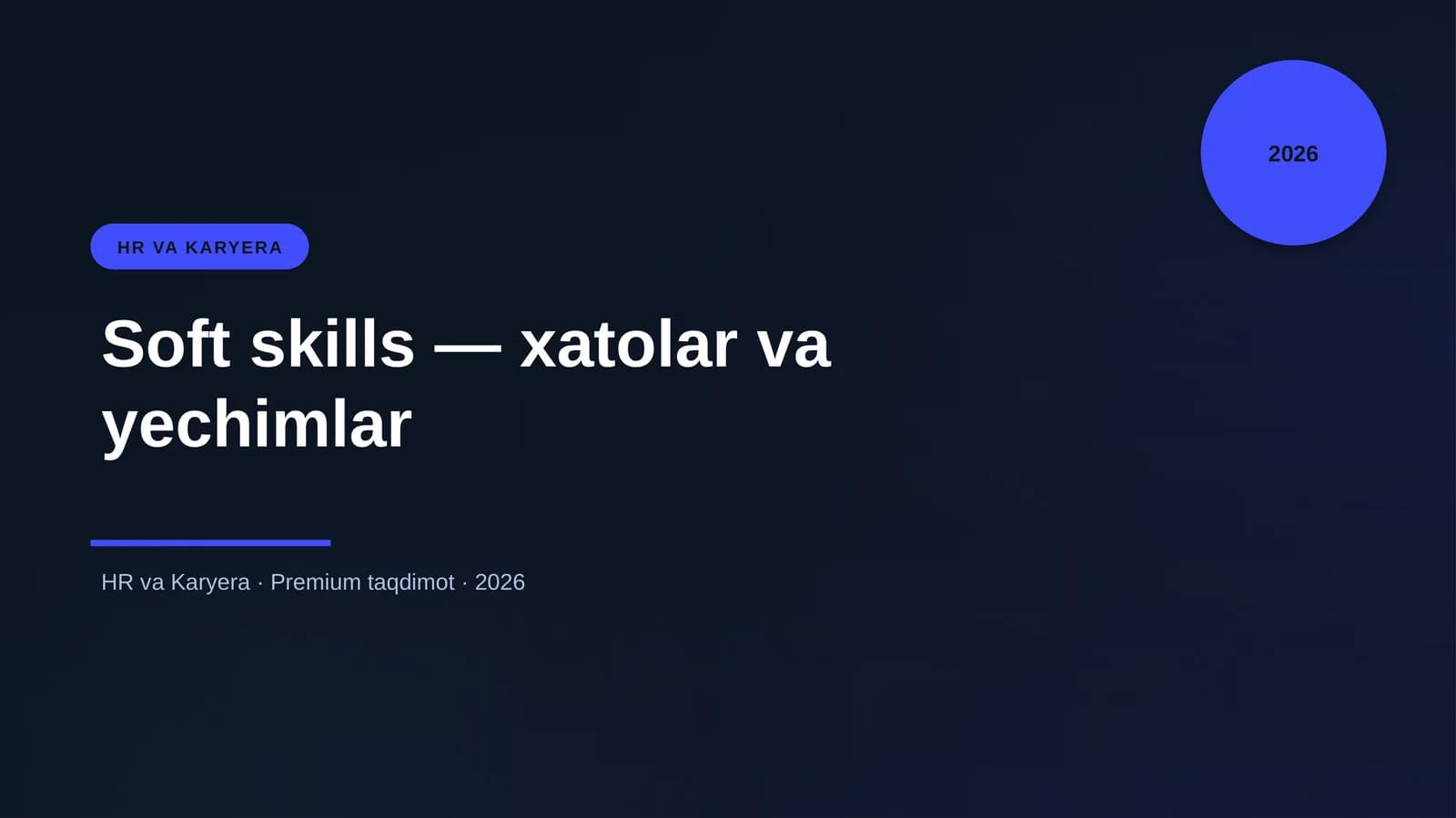 Soft skills — xatolar va yechimlar