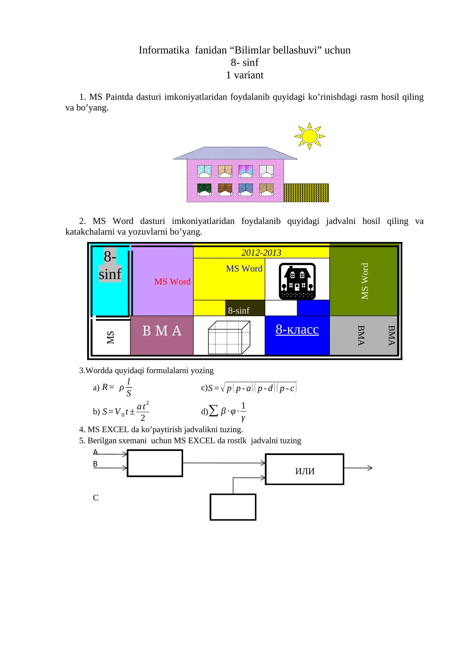 Informatika fanidan “Bilimlar bellashuvi”