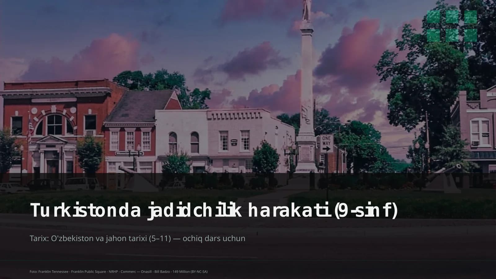 Turkistonda jadidchilik harakati (9-sinf)
