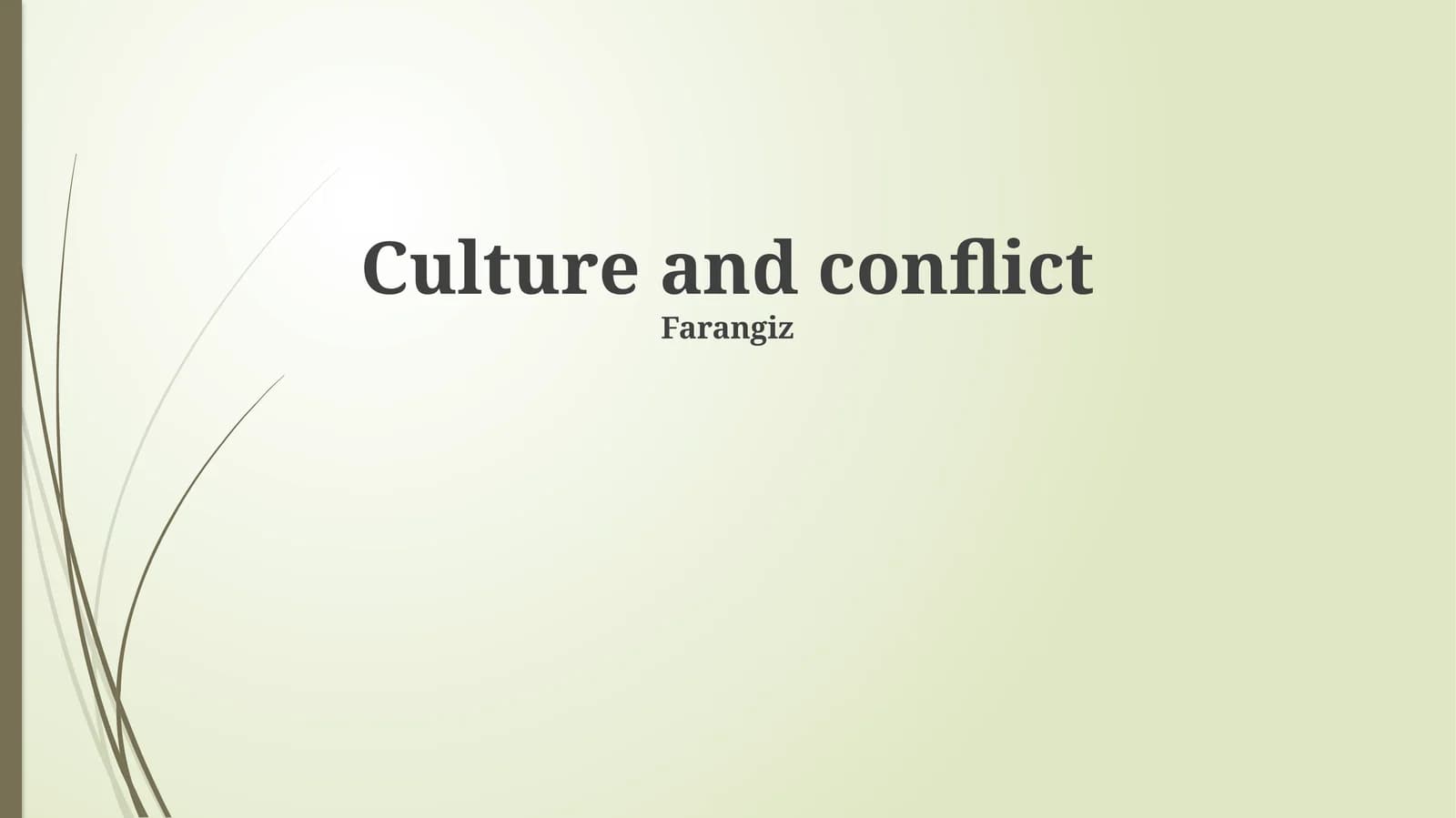 Culture and conflict