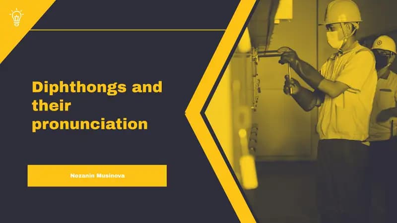 Diphthongs and their pronunciation