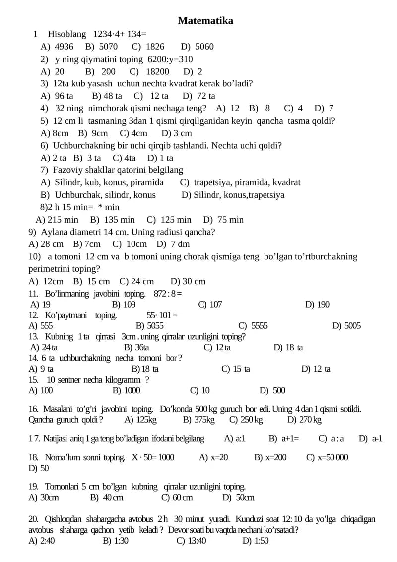 Matematika