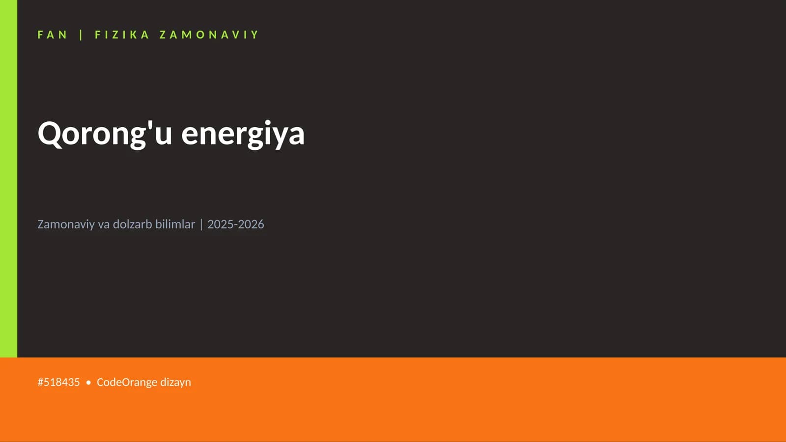 Qorong'u energiya