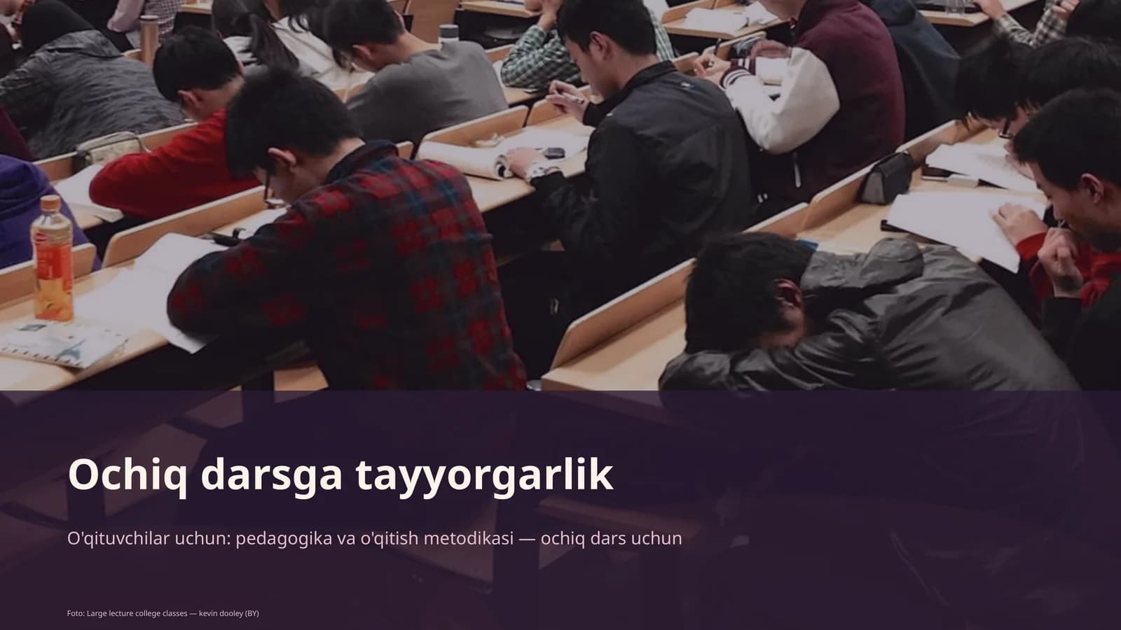 Ochiq darsga tayyorgarlik