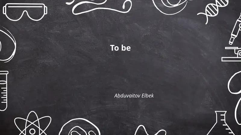 Present Simple Forms of 'To Be'