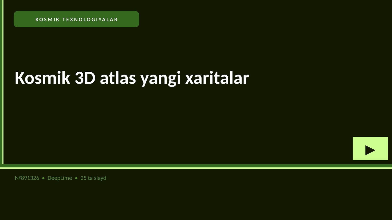 Kosmik 3D atlas yangi xaritalar