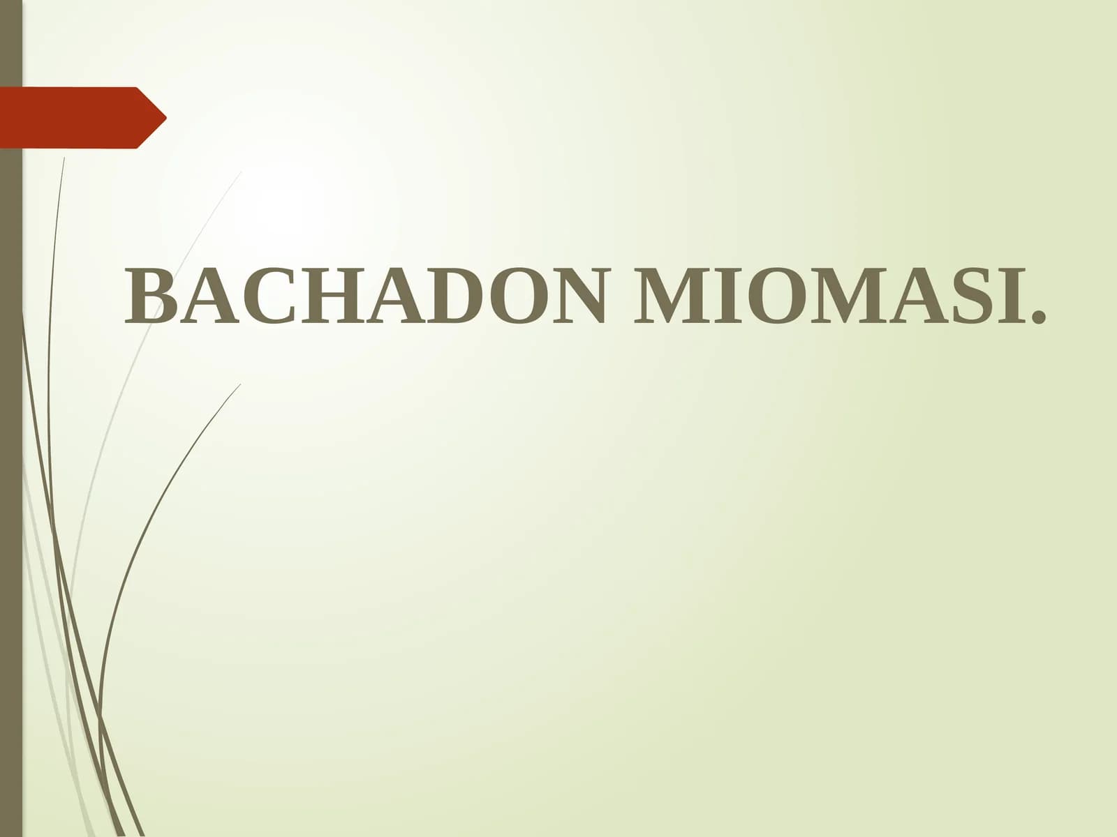 BACHADON MIOMASI