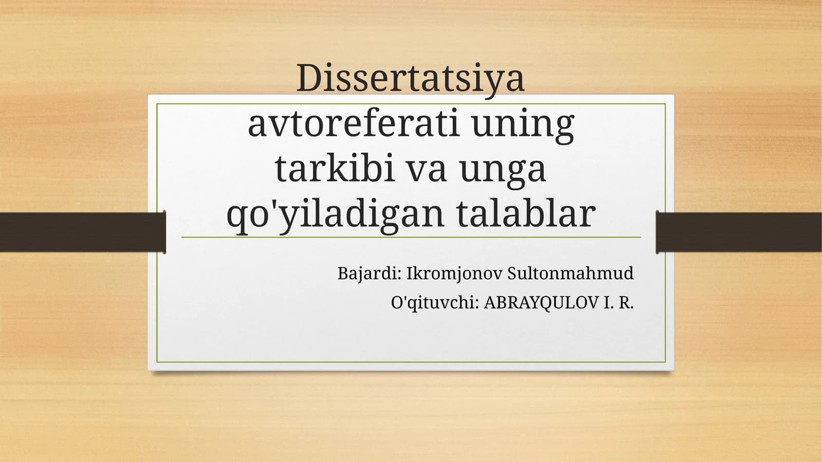 ilmiy tadqiqot asoslari