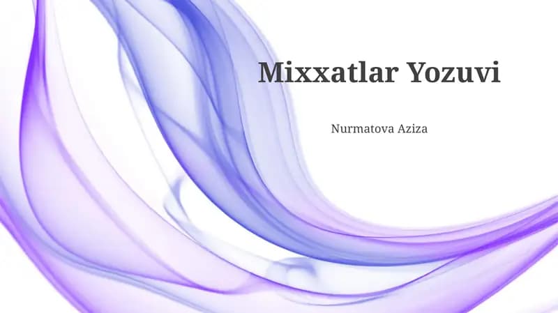 Mixxatlar Yozuvi