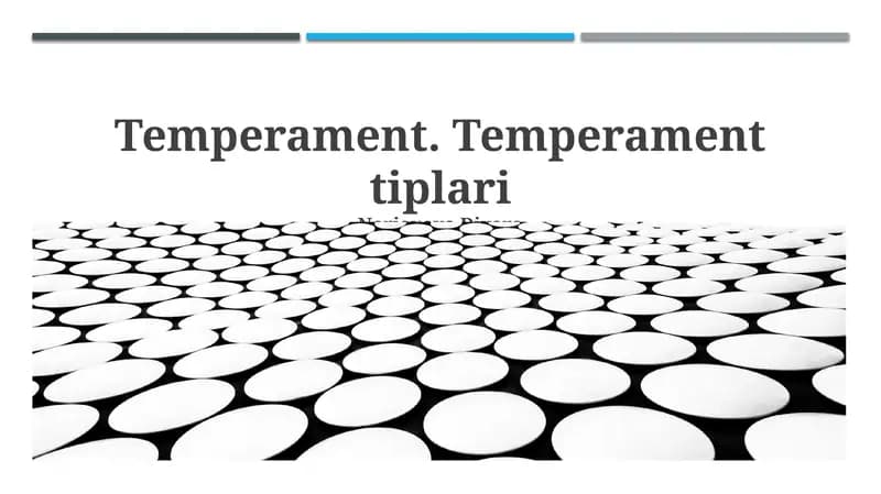 Temperament. Temperament tiplari